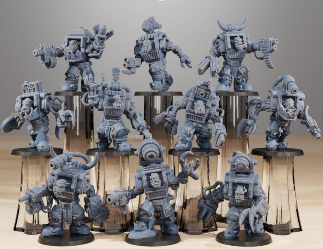 Metal marauding Orky Lads